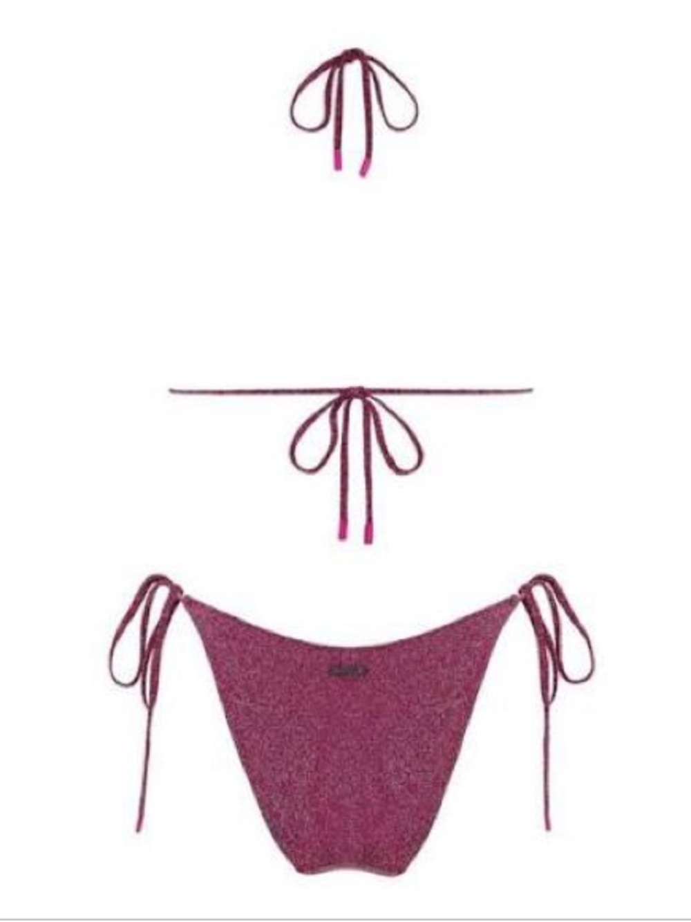 triangl swimwear Shimmering Magenta Tie-Side Triangle Bikini - Picture 4 of 4